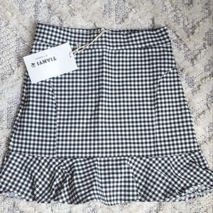 Gingham mini skirt